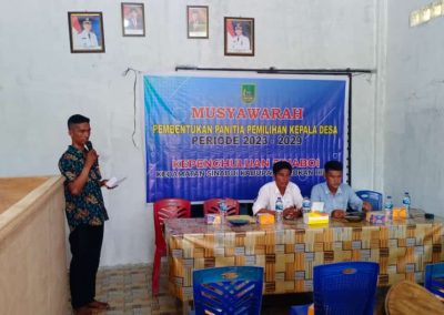 MUSYAWARAH PEMBENTUKAN PANITIA PEMILIHAN KEPALA DESA (PENGHULU) TAHUN 2023 -2029